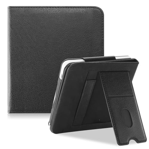 DINGGUAGUA Funda Compatible con BOOX Go Color 7 E-Reader, Carcasa con Soporte y Correa de Mano,Negro