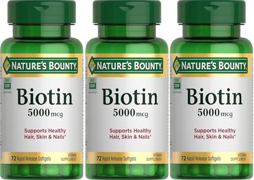 Nature's Bounty Biotin 5000 mcg Liquid Softgels 72 ea (Pack of 3) - image 1