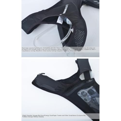 Chaleco de running con bolsa de agua y bolsillo para móvil ajustable 6