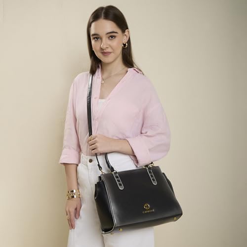 Image of Caprese Dee Medium Satchel Bag for Women with Adjustable & Detachable Strap & Multiple Compartments | Versatile Shoulder, Crossbody & Handheld Bag for Work, Travel, and Everyday Use