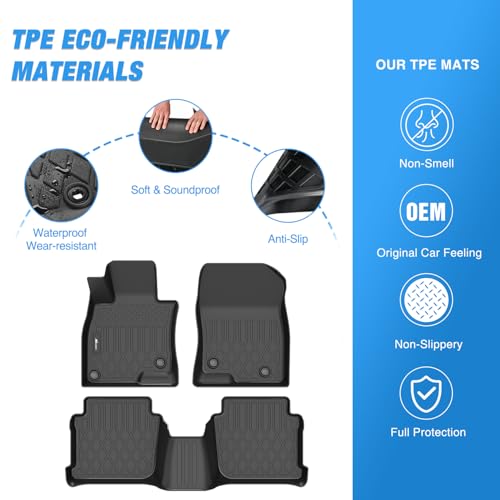 Image of Nilight TPE Floor Mats for Mazda 6 2014 2015 2017 2018 2019 2020 2021 | All Weather Custom Fit Heavy Duty Floor Liners