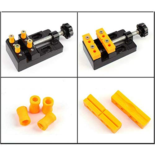 BUYSK Mini Bench Vice Clamp Mini Flat Clamp Opening Parallel Table Vise for Watch Repairing Sculpture Craft Jewelry DIY Carving Tool - Image 6