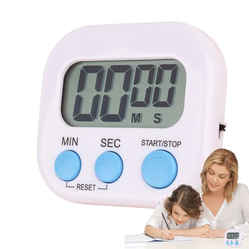 Pequeños temporizadores digitales, temporizador magnético - Temporizador digital pequeño de cuenta regresiva con respaldo magnético,Temporizador despertador multifunción portátil con soporte para niño