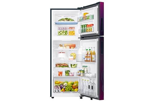 Image of Samsung 236 L, 2 Star, Convertible, Digital Inverter Frost Free Double Door Refrigerator (RT40H28U2PRHL, Paradise Bloom Purple, 2026 Model)