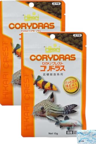 キョーリン クレスト コリドラス 15g × 2個セット 熱帯魚のエサ 底棲雑食用 オリジナルポケットティッシュ付き