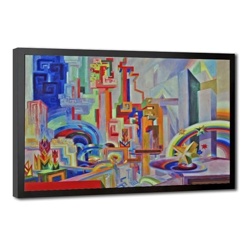 Impression Wenzel Hablik affiche de toile futuriste décoration d'art mural pour salon