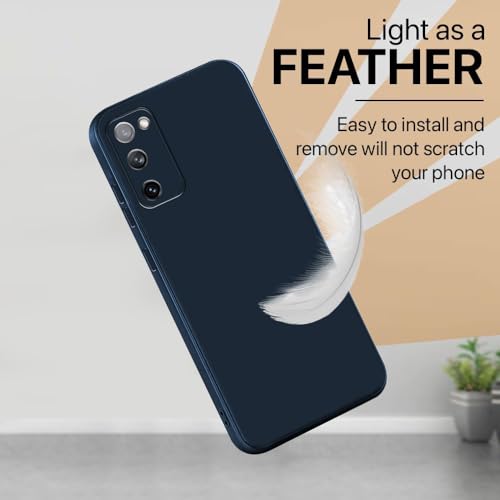 Image of Back Cover for Samsung Galaxy S20 FE 5G / 4G | Full Camera Protection | Premium Liquid Silicon Case | Flexible Bumper Case for Samsung Galaxy S20 FE 5G / 4G (Dark Blue)