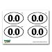 0.0 Miles Anti Running Lazy Marathon Jogging - Set of 4 - Window Bumper Locker Stickers