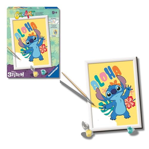Ravensburger - CreArt Aloha Stitch, Kit dipingere con i numeri 9+ anni