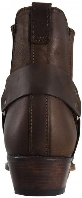 Loblan Boots 096 Brown Leather Classic Cowboy Original Western Hand Made Bike Biker Short Ankle