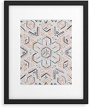 Deny Designs Early 2021 Framed Art Print, 8" x 10", Line Tribal Mandala 1A