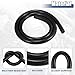 X AUTOHAUX 1 Set Silicone Vacuum Tubing Hose 1m 9mm ID Engine Automotive Vacuum Silicone Hose Line Black
