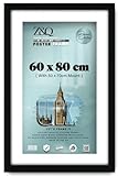 Z&Q Wall Photo Frames 80x60cm Frame Large Poster Sized Frame With Mount 50x70cm & Without Mount Wall Hanging for Pictures Paintings Vertical Horizontal both Ways Hanging (Black, White Mount)