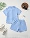 KIMI BEAR 5T Boy Clothes 6T Little Kid Toddler Boy Clothes Baby Boy Summer Outfits Short Sleeve T-Shirt Top Button-Down Shirt Short Set 5 Year Old Boy Clothes