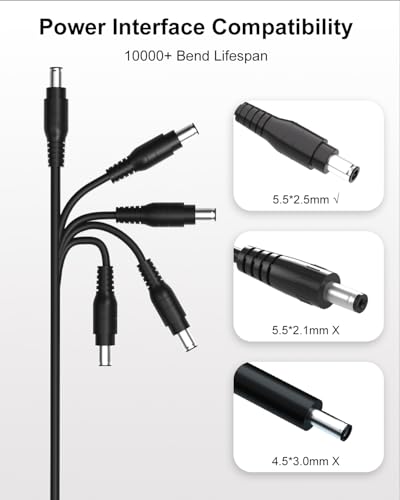 Image of 12V AC Adapter Compatible with Dell Monitor Power Cord Replacement 27 inch 24 inch 23 inch 22 inch 21.5 inch S2316H S2316M S2318H S2318HN S2318NC S2319H S2340L S2340LC S2440L Monitor Power Supply