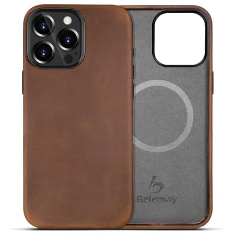 Belemay iPhone 15 Pro Leather Case Cover