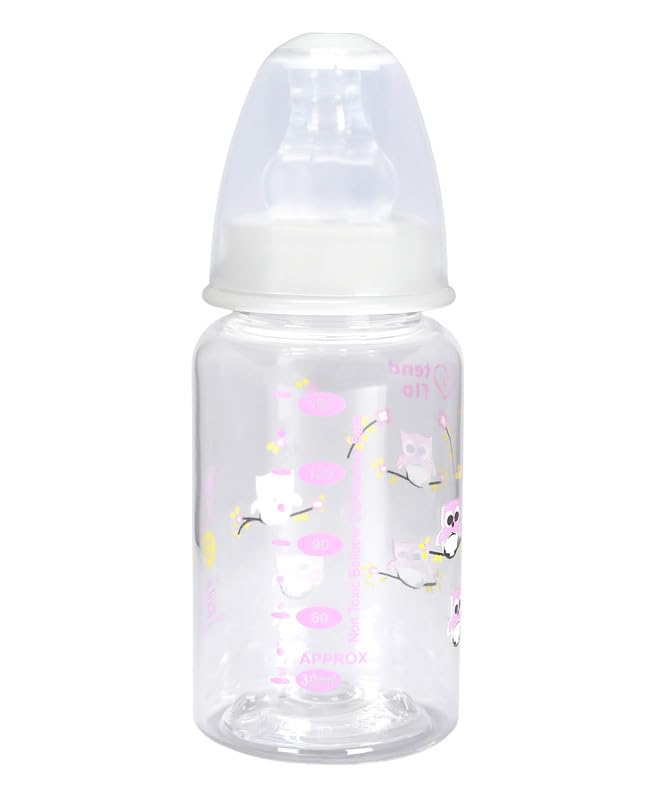 tender flo Ultra Clear White 150ml Baby Feeding Bottle | Perfect for Newborns and Toddlers | Ideal for 0-5 Years | Comfortable Grip and Leak-Proof Design for Easy Feeding - White