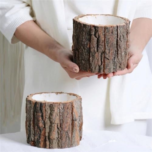 Simulation de pot de fleur en bois pour compositions florales