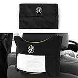 OYDDL Universell Auto Tissue Halter Sitztuchhalter Hängende Tissuebox Kompatibel mit Alfa Romeo Giulietta Giulia Mito Stelvio GT 147 156 159 166 (Schwarz)