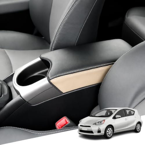 Great-luck PU Leather Armrest Cover for Toyota Prius 2010-2015