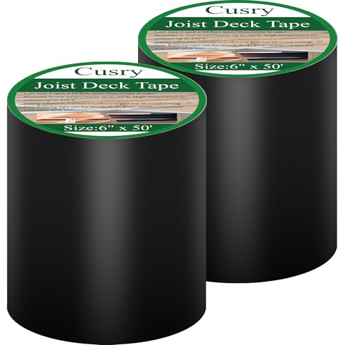 Image of Joist Tape for Decking - 6 inch x 50' Butyl Flashing Deck Tape,2 Rolls