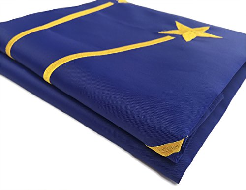 Winbee Indiana State Flag 3X5 Ft - Premium Embroidered, Heavy Duty 300D Nylon, Sewn Stripes And Brass Grommets. Best American Indiana Flags Great For Outdoor/Indoor Display. #TOP2