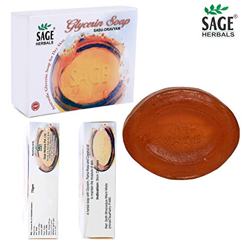 Image of Glycerin Soap, Face & Body Soap, Glycerin Cleansing Bar & Blemishes, Remove Dryness from Skin-75 gm