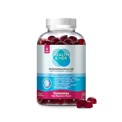 Health & Her Perimenopause Gummies for Women (ALL The POWER of OUR NO.1 FORMULATION*) - Raspberry flavoured - Support for Wellbeing in Perimenopause - (The early stage of Menopause). 1 Month Supply