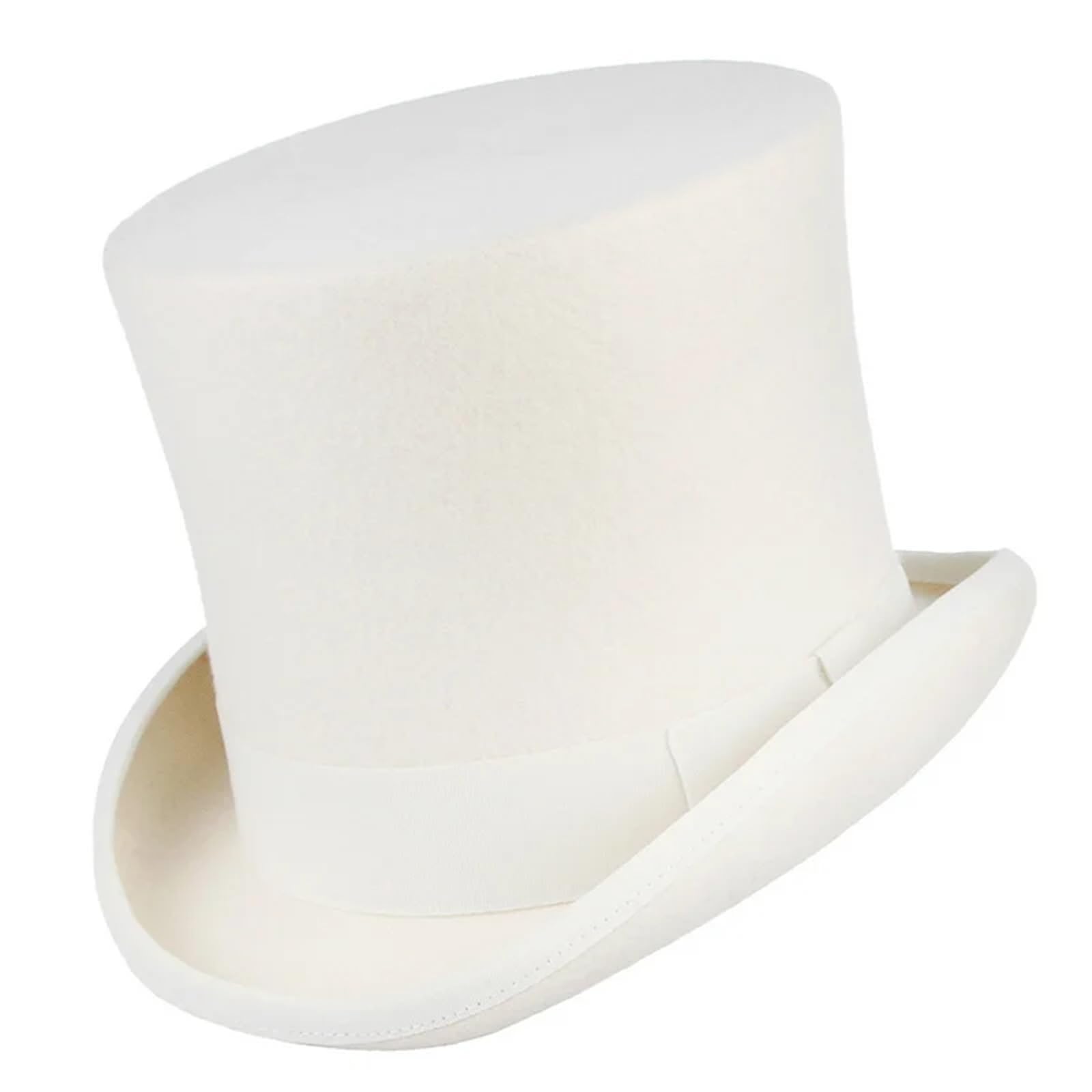 Cappello a Cilindro Cappello Alto da Gentiluomo in Lana Cappelli a Cilindro for spettacoli teatrali Cappello Fedora retrò da Mago(XL(61cm))