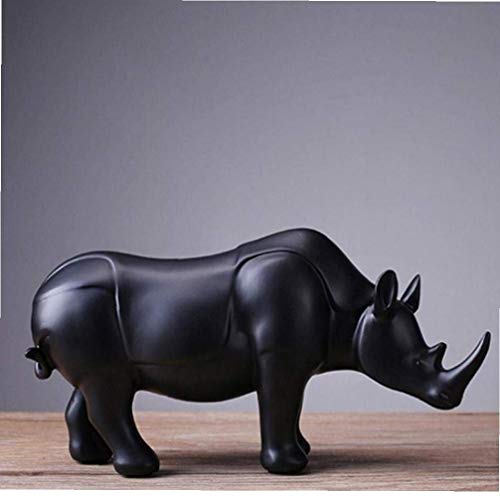 Rhinocéros noir géométrique : l'atout charme d'un salon moderne chic