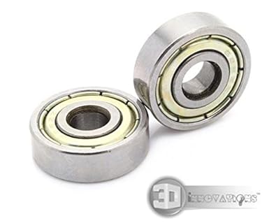 3D Innovations 626ZZ Miniature Deep Groove Ball Bearing 6X19X6 mm For 3D Printer For CNC (Quantity: 4 Pcs)
