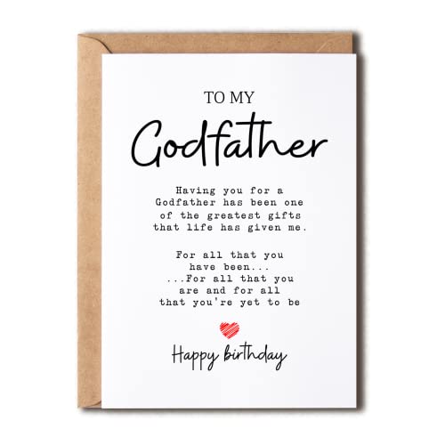 Eruditegifts IKXBZKLEEL To My Godfather - Godfather Birthday Card cover