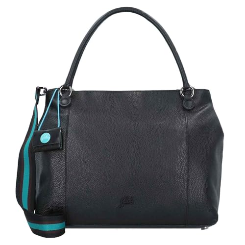 Sac Gabs Marisa TG L Bull Black Noir : cabas en cuir grand format pour femme