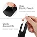 MoKo Pencil Holder Sticker Fit Apple Pencil Pro, Apple Pencil (USB-C), iPencil 1st/2nd Generation, Elastic Pencil Pocket Pouch Adhesive Sleeve Attached to iPad Case for Stylus Pens,Black