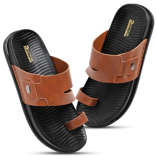 DOCTOR HEALTH SUPER SOFT Men’s Orthopedic Toe-Ring Slippers for Pain Relief | Premium Comfort Footwear with Soft Cushioned Sole & Anti-Skid Grip Everyday Use