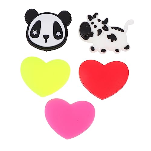Abaodam Tennis Accessory Set 5pcs Heart Shaped Silicone Vibration Dampener for Racket