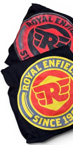 Image of Arhaan Art Modification Bullet Meteor Petrol Tank Cover Black,Universal FIT Stretchable Fabric, Since 1901 Logo