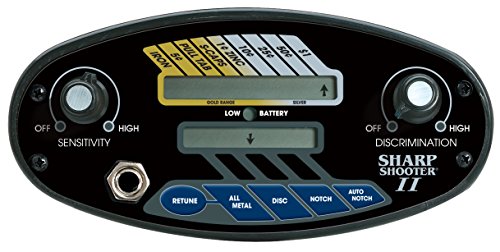 Bounty Hunter Sharp Shooter II Metal Detector for Adults and Kids with LCD Display, Auto Notch, and Discrimination Control – Ideal for Coins, Jewelry, Relics