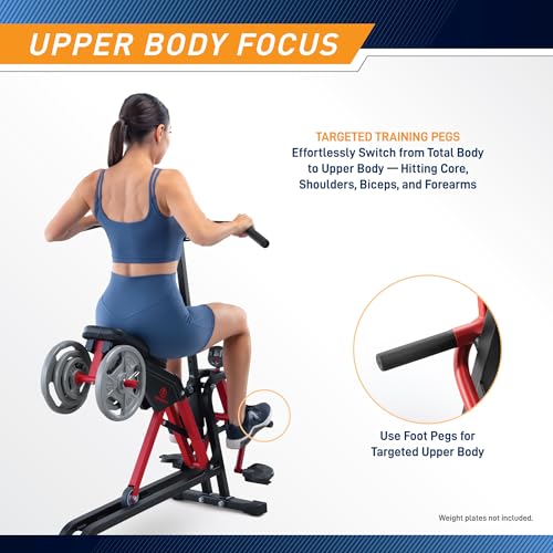 Marcy Easy Rider - Full-Body Exercise Workout Rowing Squat Machine, Free-Weight Resistance, Includes Performance Monitor for Compact Home Gym JX-1057 by MARCY - Used condition - Image 4