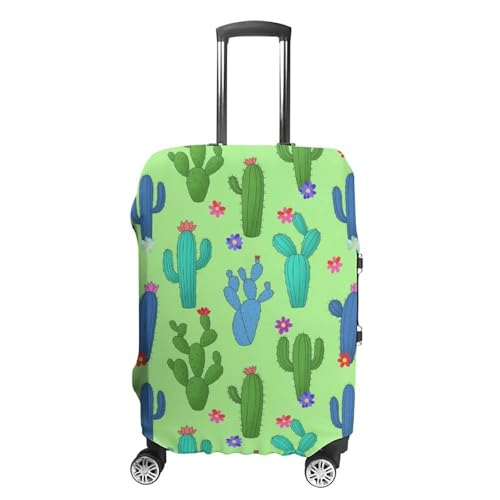 Meaudiwes Fashion Luggage Cover Washable Suitcase Protector Travel Suitcase Covers Fits 26-28 Inch Luggage Cactus And Succulents Baggage Covers (L)