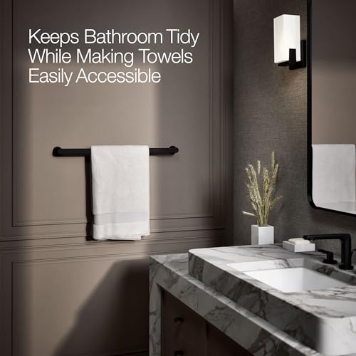 Towel bar K-97495-BL Kohler matte black pour un style moderne