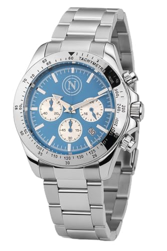 Orologio sportivo unisex Orologio SSC NAPOLI Acciaio Blu 42mm OFFICIAL braccialato