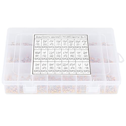 Condensateur céramique monolithique kit assorti de 1200 pièces pour l'électronique
