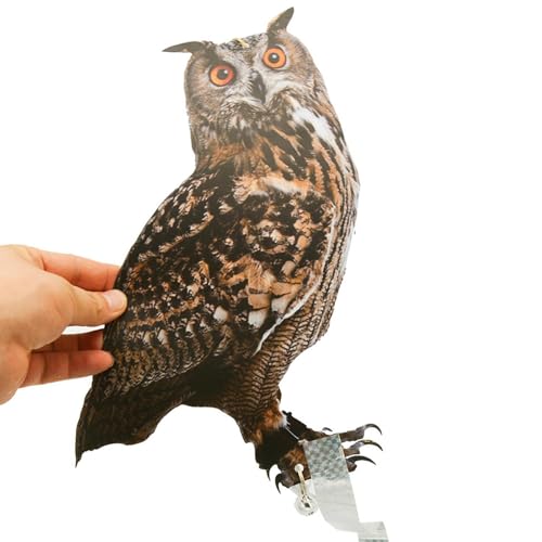 鳥よけ 鳩よけ カラスよけ 鳩除け 鳥避けグッズ 鷹 鳥怖がらせ装置 鳩よけグッズ 鳥よけフクロウ フクロウの置物 防鳥防獣対策 鳥対策 簡単設置 農作物被害対策 装飾ベル付き