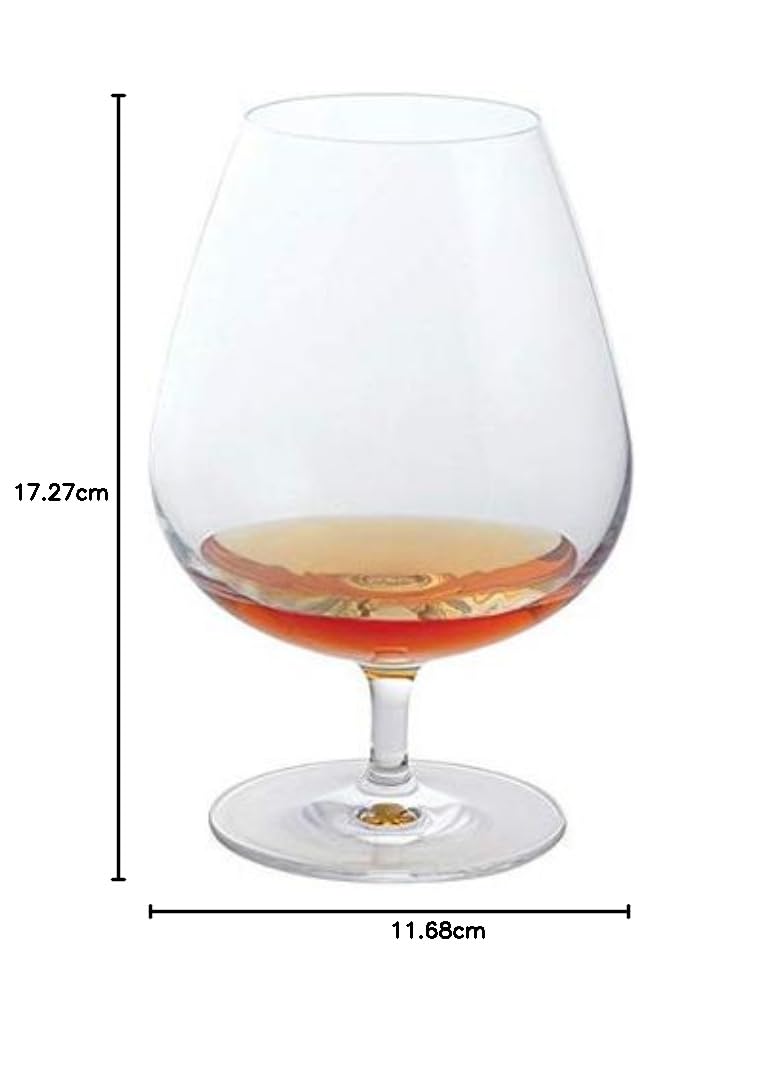 Dartington Crystal - Set di 2 bicchieri da brandy in cristallo, 610 ml, in confezione regalo