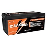 12V 400Ah LiFePO4 Lithium Battery with 200A BMS 5120Wh Low Temperature Protection 6000+ Deep Cycle Battery Perfect for RV, Solar, Marine, Camping, Off-Grid, Home Energy Storage