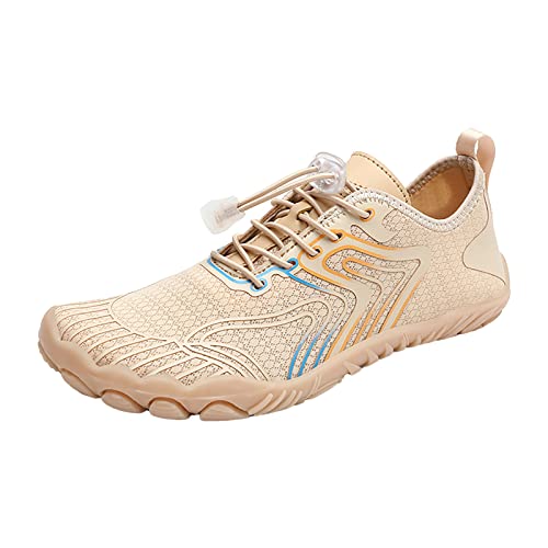 Genérico Zapatillas Negras con Zapatillas De Tenis Mujer Pareja al Libre Hombres Impermeable Montañismo Zapatos Deportivos Ocasionales Cordones Playa Correr Zapatillas Tenis (Beige, 41)
