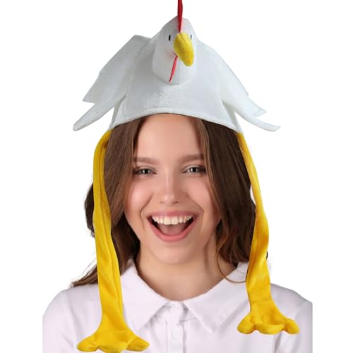 Chapeau de poule - Bonnet déguisement d'animal de ferme doux pour fêtes à thème fermier et événements costumés