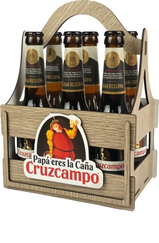 Caja regalo cerveza sixpack, Cruzcampo Gran Reserva 6x33cl. incluidas.