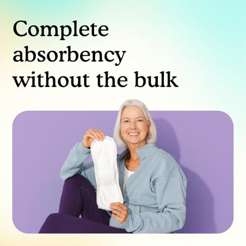 Because Incontinence Pads for Women - Extra Heavy Absorbency, Overnight Postpartum Incontinence Liners, 12hr Nighttime Leak-Free Protection, 20 Count (Pack of 1) New Version